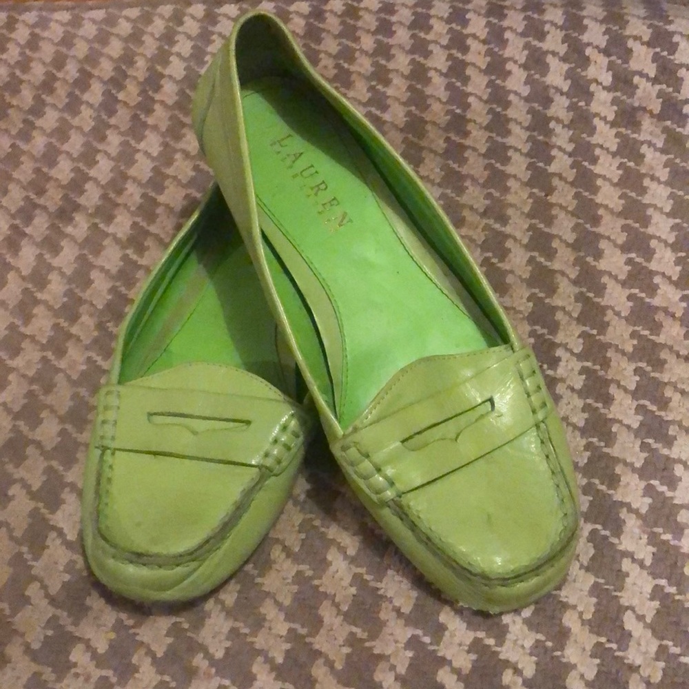 Ralph Lauren Corita Lime Green Loafer